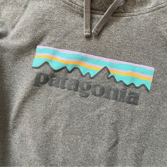 Patagonia Gray Uprisal Logo Sweatshirt Hoodie Small - Picture 3 of 7